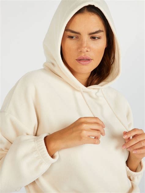 Sweat polaire à capuche Blanc Kiabi 12 00