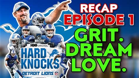 Detroit Lions HBO Hard Knocks Episode 1 GRIT DREAM LOVE YouTube