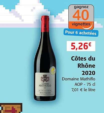 Promo C Tes Du Rh Ne Domaine Mathiflo Aop Chez Colruyt Icatalogue Fr