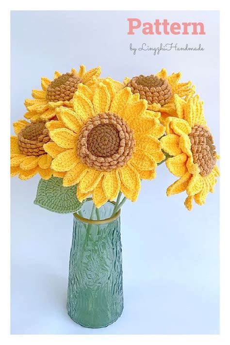 Sunflower Bouquet Free Crochet Pattern And Paid Crochet Flower