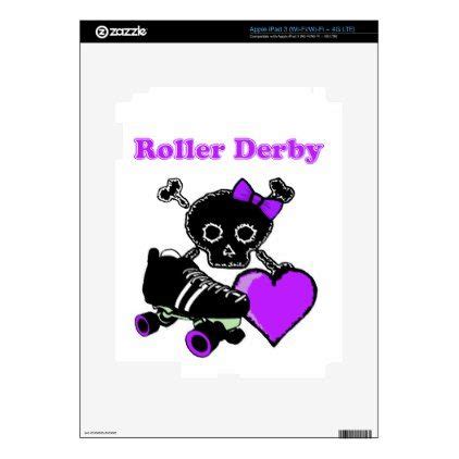 Roller Derby Heart Purple IPad 3 Skin Diy Cyo Customize Create Your