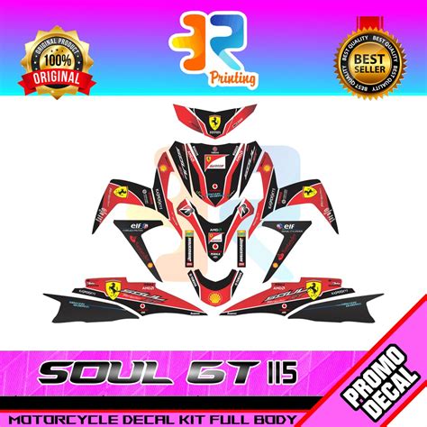 Jual Stiker Decal Striping Motor Soul Gt F Vodafone Team Sticker