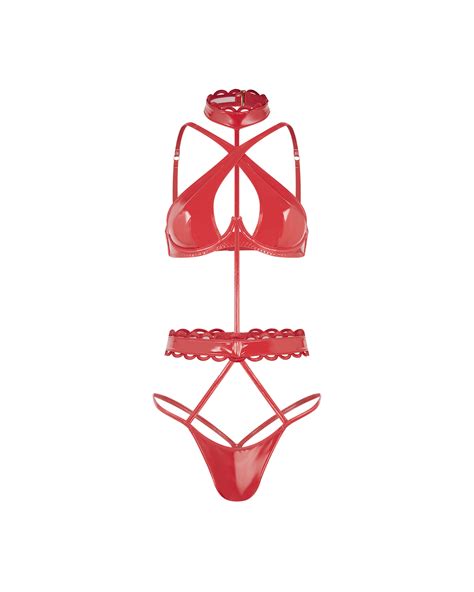 Zarya Playsuit In Red By Agent Provocateur All Lingerie