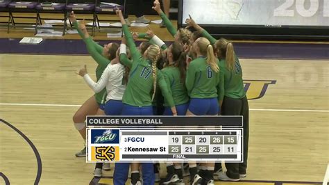 Fgcu 3 Kennesaw State 2 Asun Volleyball Championship Semifinal Youtube