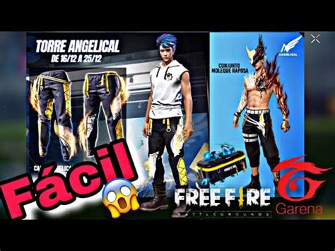 Como pegar calça Angelical amarela fácil Free Fire YouTube