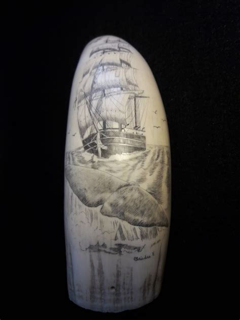 Azores Scrimshaw Osso e dente de baleia Açores Faial Azores