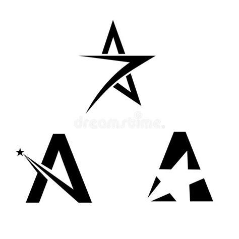 Letter or Word a Font Like Star Graphic Icon Logo Design Abstract ...