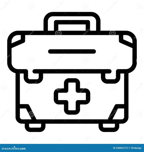 Vector De Icono Del Kit De Primeros Auxilios Caja De Emergencia Stock