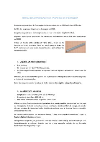 TEMA 9 LASER FEMTOSEGUNDO Y SUS APLICACIONES EN OFTLAMOLOGIA Pdf