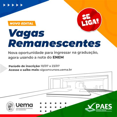 Uema As Inscrições Para Preenchimento Das Vagas Remanescentes Do Paes São Prorrogadas Até O