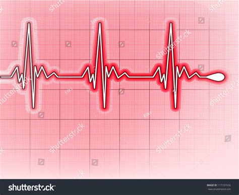 Illustration Depicting Graph Heart Beat Heart Stock Vector Royalty