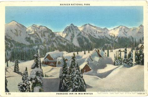 Paradise Inn In Mid Winter Mount Rainier National Park, WA