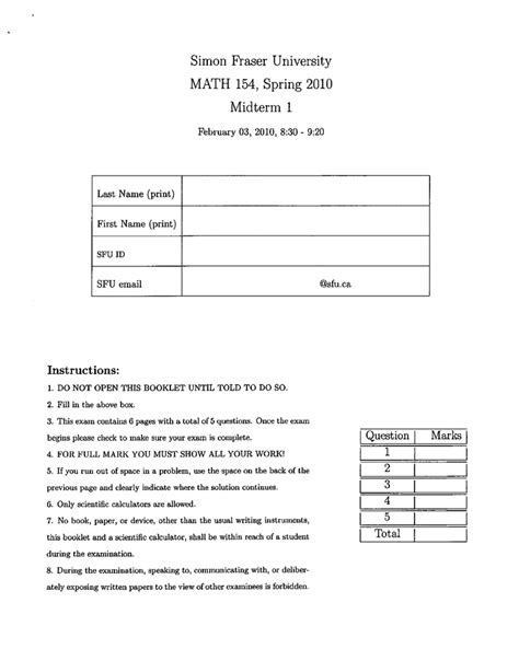 MATH 154 Study Guide Fall 2018 Midterm Scientific Calculator Farad