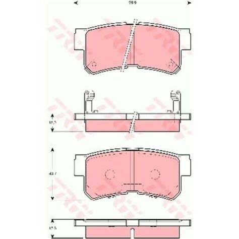 Trw Plaquette De Freins Gdb Sabots De Frein Pour Hyundai Trajet Fo