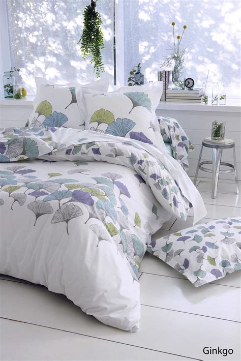 Parure De Lit En Percale De Coton GINKGO Mon Bercail