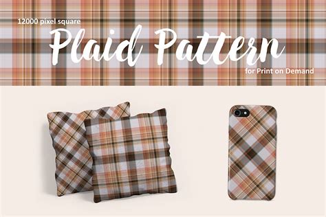 Brown And Tan Plaid Pattern For Print On Demand By Northern Whimsy