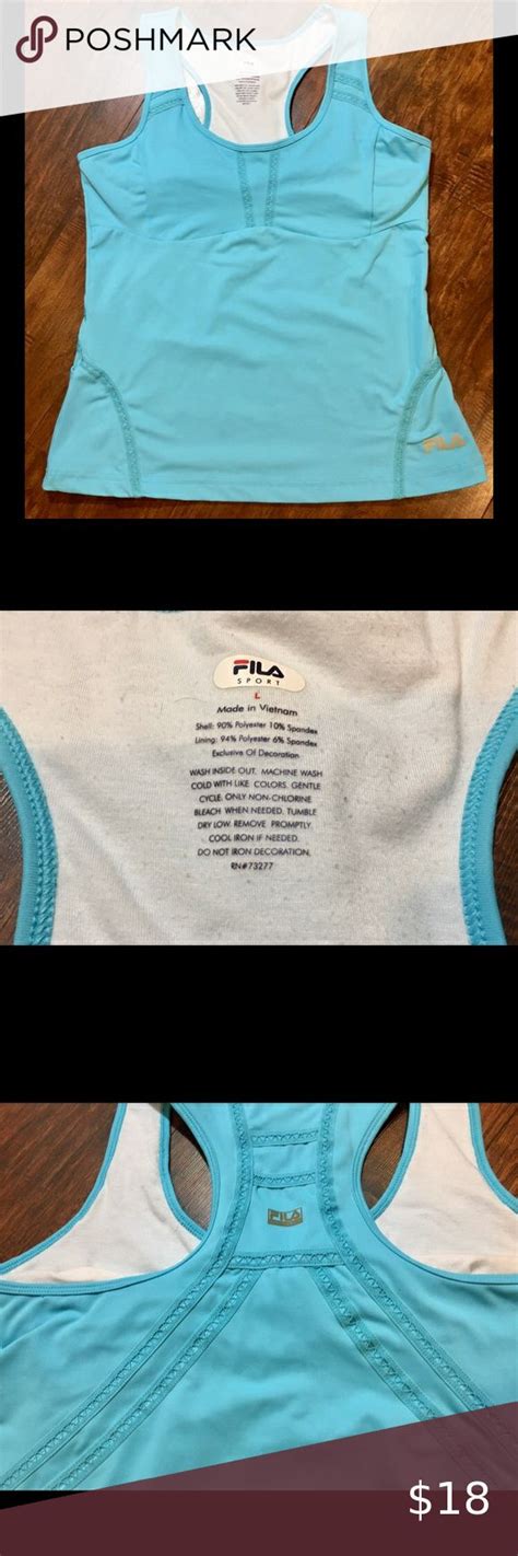 Fila Sports Teal Active Tank Top Active Tank Tops Tank Tops Tennis Tank Tops