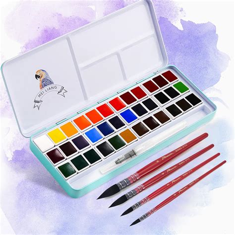 Amazon Meiliang Watercolor Paint Set Vivid Colors In Pocket