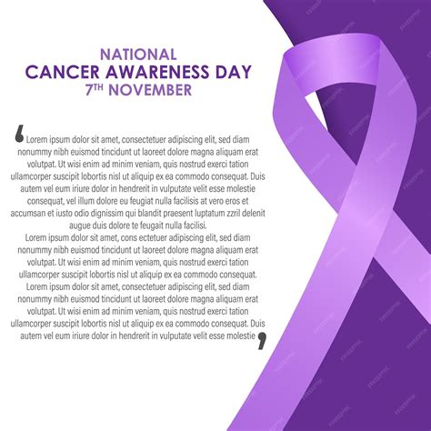 Premium Vector | Vector illustration for national cancer awareness day ...