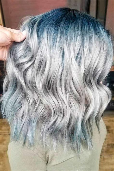 Platinum And Blue Hair