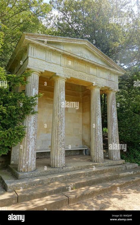 Doric Temple Bowood Wiltshire England Stock Photo Alamy