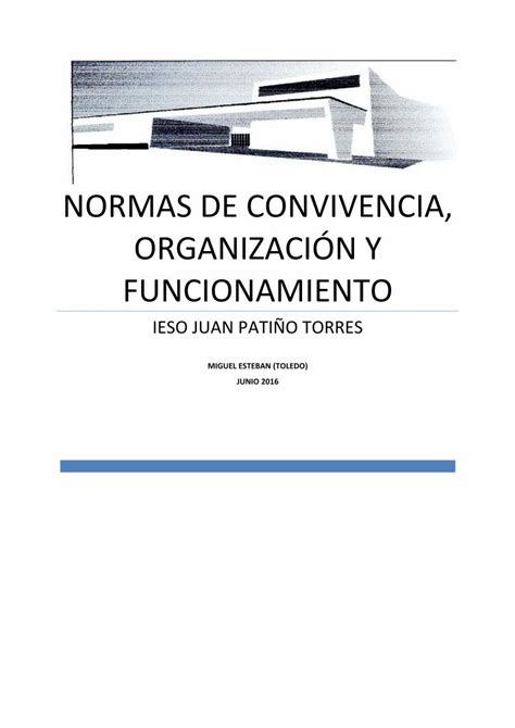 Pdf Normas De Conviviencia Organizaci N Y Ies Miguelesteban Centros