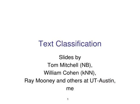 Ppt Text Classification Powerpoint Presentation Free Download Id 1362017