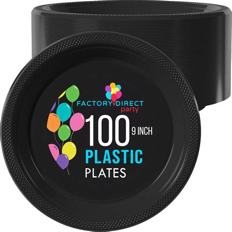 Amazon Munfix Black Plastic Plates Set Inch Plastic Dinner