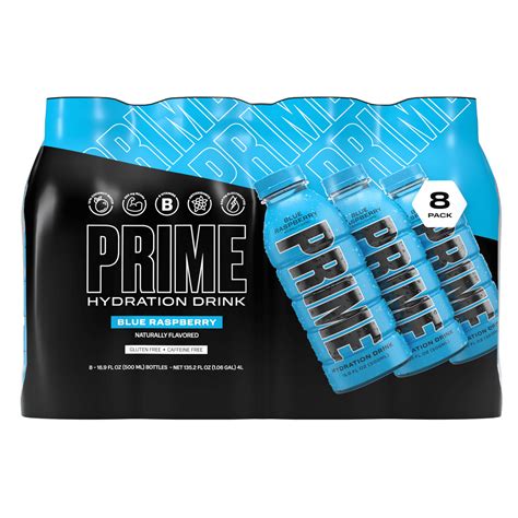 Prime Hydration Sports Drink Blue Raspberry Flavor 16 9 Fl Oz Pack