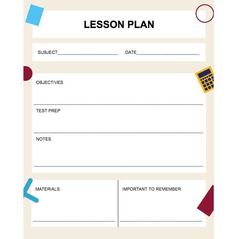 Free Lesson Plan Templates Google Docs Resume Gallery Hot Sex Picture