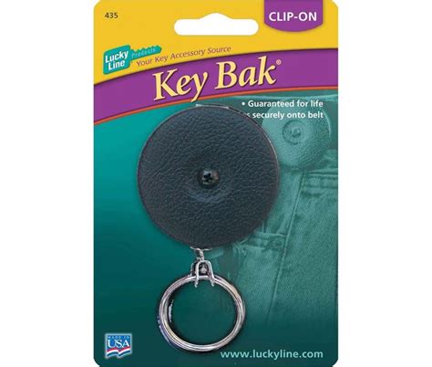 Lucky Line Key Bak Clip On Black Card1 43601