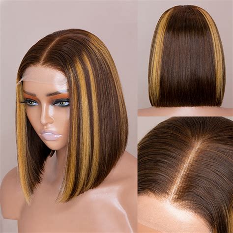 Sleek Highlights Glueless Closure Bob Wig