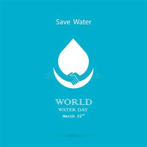 Water Drop With Handshake Icon Vector Logo Design Template World Water