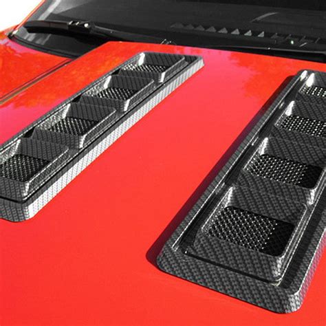 Retro Usa® Ca1hv A Cf Chevy Camaro 2010 2015 Carbon Fiber Hood Vent Set