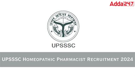 Upsssc Homeopathic Pharmacist Recruitment 2024 Apply Online For 379