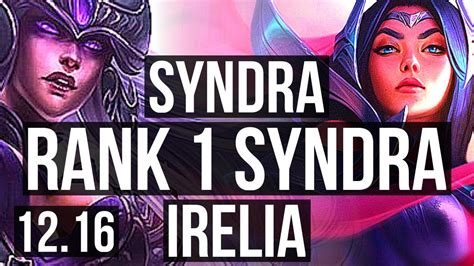 Syndra Vs Irelia Mid Rank 1 Syndra 8 3 26 Dominating Tr