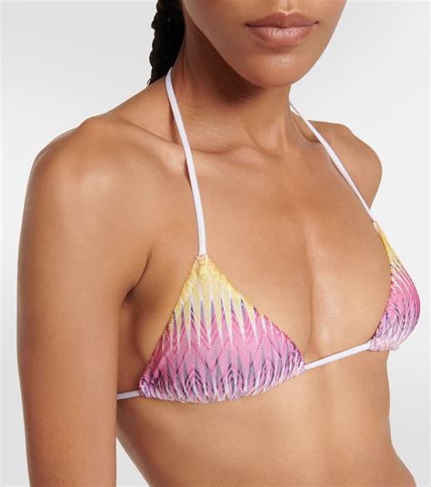 Zig Zag Knit Triangle Bikini In Multicoloured Missoni Mare Mytheresa