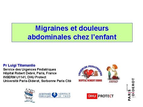 Migraines Et Douleurs Abdominales Chez Lenfant Pr Luigi