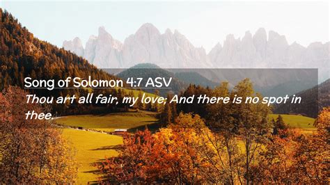 Song Of Solomon Asv Desktop Wallpaper Thou Art All Fair My Love