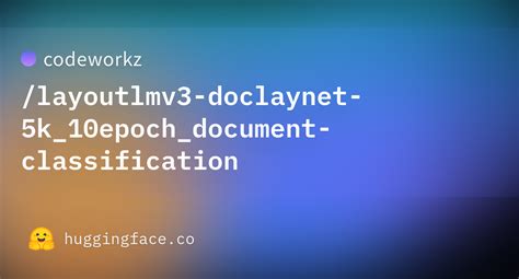 Codeworkz Layoutlmv3 Doclaynet 5k 10epoch Document Classification At Main