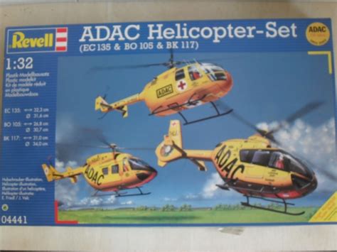 REVELL Models REVELL 04441 ADAC HELICOPTER SET EC135 Bo105 BK117