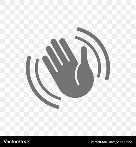 Hand Waving Icon Hello Or Goodbye Gesture Vector Image