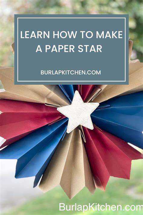 Paper Bag Star Burlap Kitchen Paper Bag Crafts Diy Paper Bag Fun