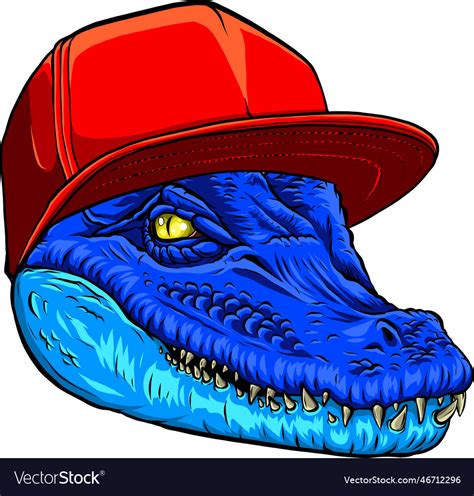 Alligator head on a white Royalty Free Vector Image