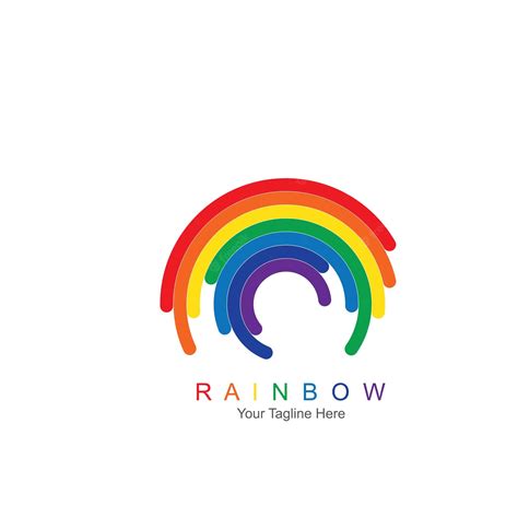 Premium Vector Rainbow Icon Logo Vector Template Illustration Design