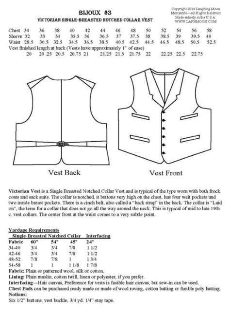 37 Double Breasted Vest Sewing Pattern Naythandilek