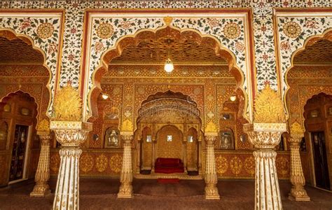 Junagarh Fort View Of The Private Audience Hall In Anup Mahal With