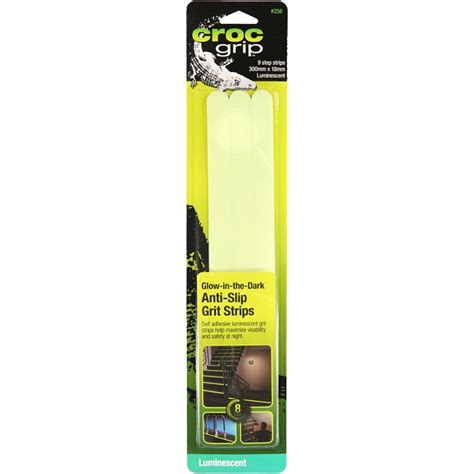 Croc Grip Glow In The Dark Anti Slip Grit Strips 9 Pack