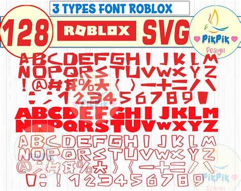 128 Bundle Roblox Font Svg Cricut Roblox Clipart Roblox Png Etsy