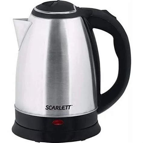 Stainless Steel Scarlett Electric Kettle Silver Black Capacity